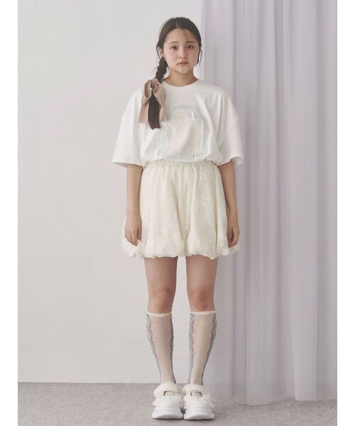 merry jenny（メリージェニー）の「ぬいぐるみたちのdream Tee（Tシャツ/カットソー・レディース・ピンク/オフホワイト・FREE）」の12枚目の写真