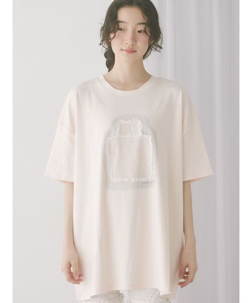 merry jenny（メリージェニー）の「ぬいぐるみたちのdream Tee（Tシャツ/カットソー・レディース・ピンク/オフホワイト・FREE）」の15枚目の写真