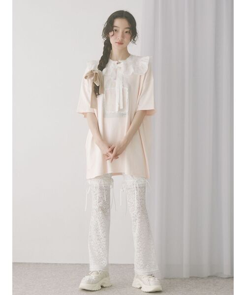 merry jenny（メリージェニー）の「ぬいぐるみたちのdream Tee（Tシャツ/カットソー・レディース・ピンク/オフホワイト・FREE）」の18枚目の写真