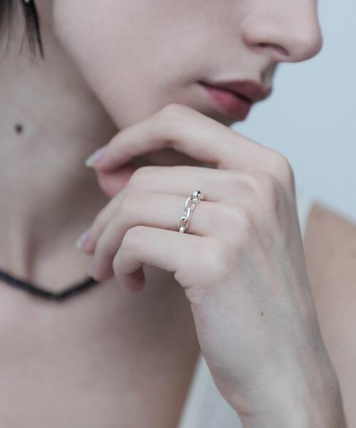SMELLY（スメリー）の「SMELLY so’　combination chain ring（リング・レディース・シルバー・12）」の2枚目の写真