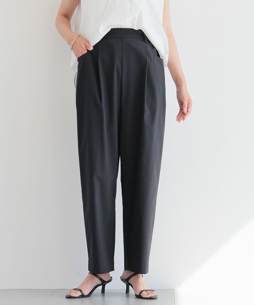 BARNYARDSTORM（バンヤードストーム）の「BARNYARDSTORM / リネンストレッチテーパードパンツ＜セットアップ対応＞【WEB限定サイズL】（その他パンツ・レディース・ブラック/ブラウン・S/M/L）」の4枚目の写真