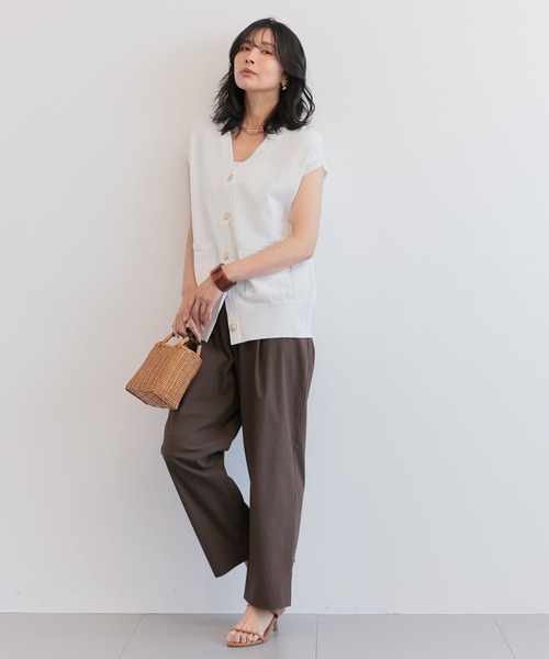 BARNYARDSTORM（バンヤードストーム）の「BARNYARDSTORM / リネンストレッチテーパードパンツ＜セットアップ対応＞【WEB限定サイズL】（その他パンツ・レディース・ブラック/ブラウン・S/M/L）」の13枚目の写真