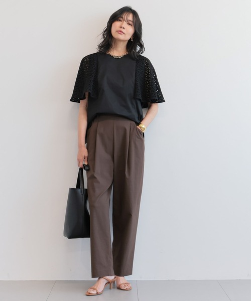 BARNYARDSTORM（バンヤードストーム）の「BARNYARDSTORM / リネンストレッチテーパードパンツ＜セットアップ対応＞【WEB限定サイズL】（その他パンツ・レディース・ブラック/ブラウン・S/M/L）」の14枚目の写真