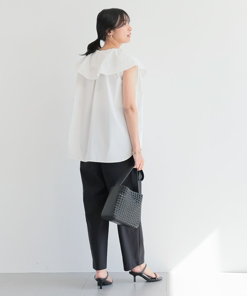 BARNYARDSTORM（バンヤードストーム）の「BARNYARDSTORM / リネンストレッチテーパードパンツ＜セットアップ対応＞【WEB限定サイズL】（その他パンツ・レディース・ブラック/ブラウン・S/M/L）」の18枚目の写真