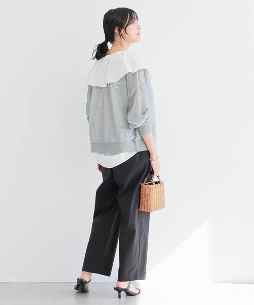 BARNYARDSTORM（バンヤードストーム）の「BARNYARDSTORM / リネンストレッチテーパードパンツ＜セットアップ対応＞【WEB限定サイズL】（その他パンツ・レディース・ブラック/ブラウン・S/M/L）」の20枚目の写真