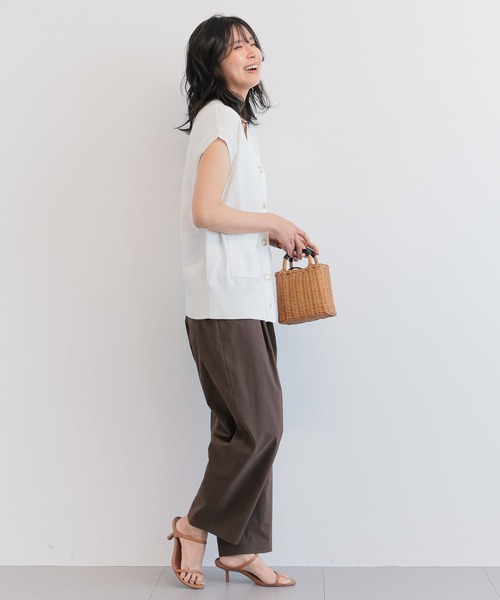 BARNYARDSTORM（バンヤードストーム）の「BARNYARDSTORM / リネンストレッチテーパードパンツ＜セットアップ対応＞【WEB限定サイズL】（その他パンツ・レディース・ブラック/ブラウン・S/M/L）」の22枚目の写真
