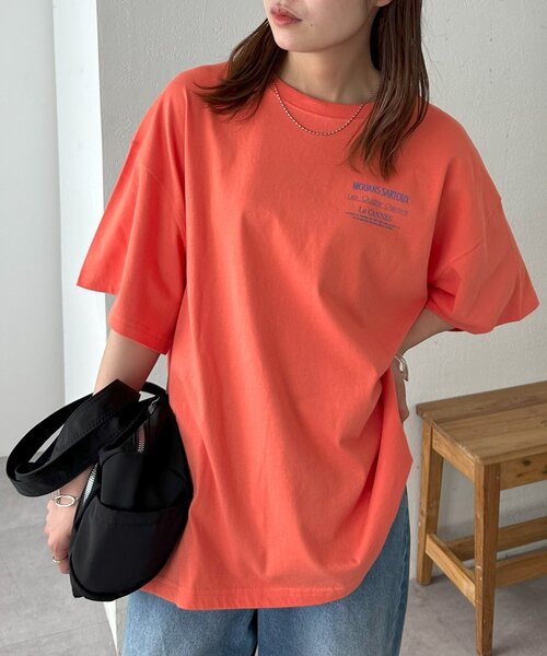 セール】【ユニセックス】ミックスフォントバックグラフィックT