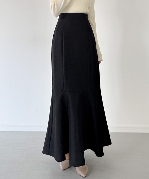 mipiarl(ミピアール)の「ハイウエストレースアップツイードマーメイドスカート(スカート・レディース・アイボリー/ブラック/チャコール・SMALL/LARGE/MEDIUM)」の13枚目の写真