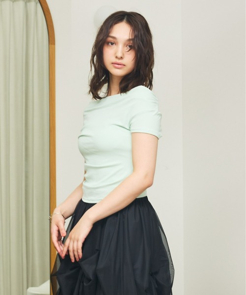 Olu.（オルドット）の「3wayドレープカットソー（Tシャツ/カットソー・レディース・スモークピンク/ミント/ホワイト・FREE）」の10枚目の写真
