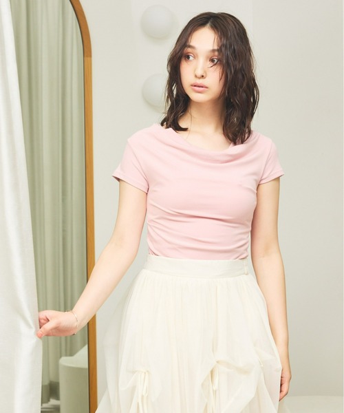 Olu.（オルドット）の「3wayドレープカットソー（Tシャツ/カットソー・レディース・スモークピンク/ミント/ホワイト・FREE）」の6枚目の写真