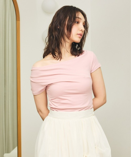 Olu.（オルドット）の「3wayドレープカットソー（Tシャツ/カットソー・レディース・スモークピンク/ミント/ホワイト・FREE）」の4枚目の写真