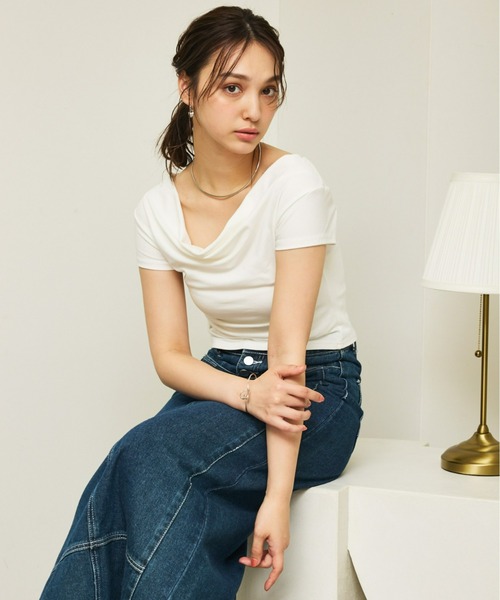 Olu.（オルドット）の「3wayドレープカットソー（Tシャツ/カットソー・レディース・スモークピンク/ミント/ホワイト・FREE）」の17枚目の写真