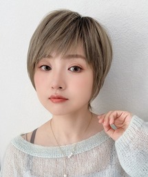 Brightlele(ブライトララ)の「 素肌ウィッグ 接触冷感 マニッシュラフショート 」 ウィッグ ショート ボブ 医療用ウィッグ 涼しい 綿 キュプラ(ウィッグ)