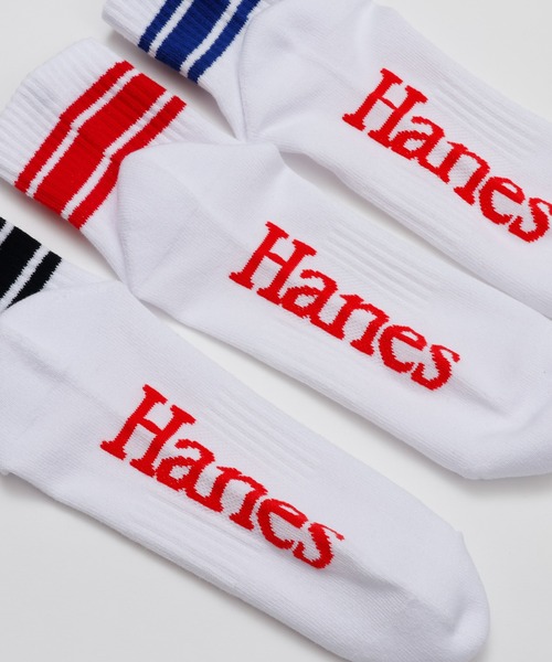 HANES(ヘインズ)の「【Hanes/ヘインズ】メンズ 【3足組】クォーターレングスソックス(ソックス/靴下・メンズ・ブラック/ホワイト・MEDIUM/SMALL)」の7枚目の写真