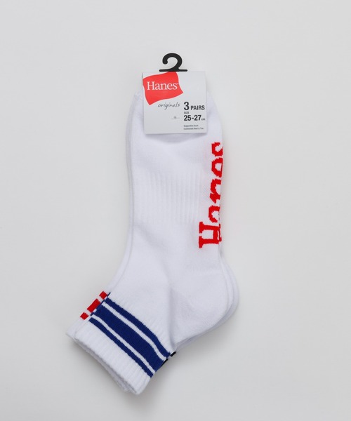 HANES(ヘインズ)の「【Hanes/ヘインズ】メンズ 【3足組】クォーターレングスソックス(ソックス/靴下・メンズ・ブラック/ホワイト・MEDIUM/SMALL)」の8枚目の写真