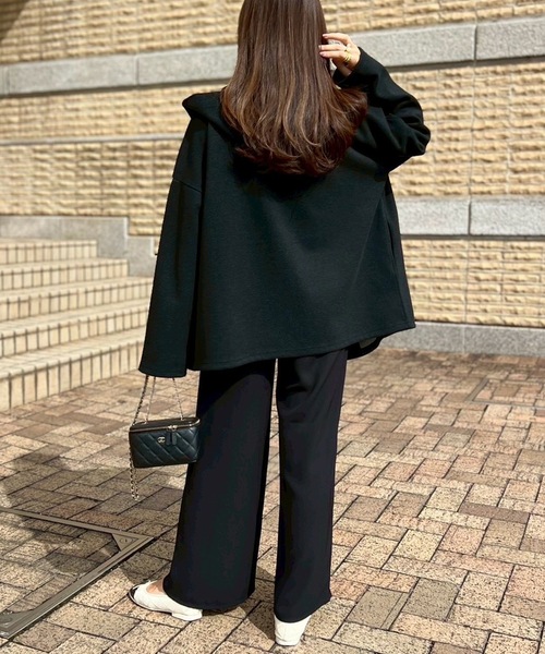 Emma Taylor（エマテイラー）の「ヘリンボーンフーディ―コート（その他アウター・レディース・ブラック/ライトベージュ・FREE）」の16枚目の写真