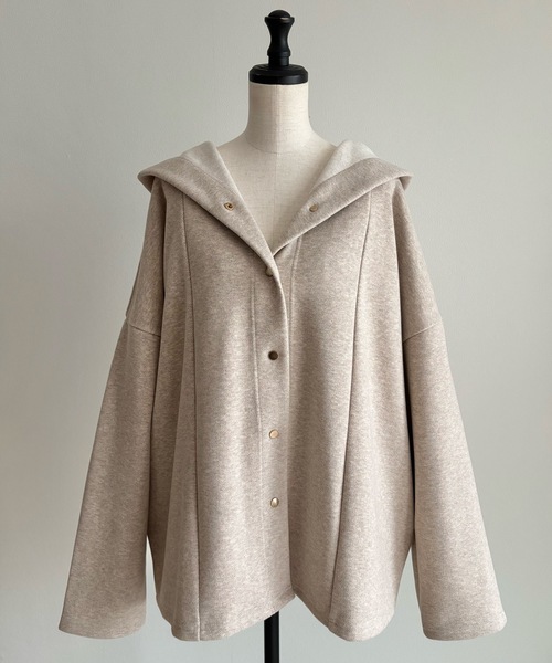 Emma Taylor（エマテイラー）の「ヘリンボーンフーディ―コート（その他アウター・レディース・ブラック/ライトベージュ・FREE）」の22枚目の写真