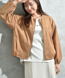 INTERPLANET（インタープラネット）の「マシュマロスエードノーカラーブルゾン（ブルゾン）」