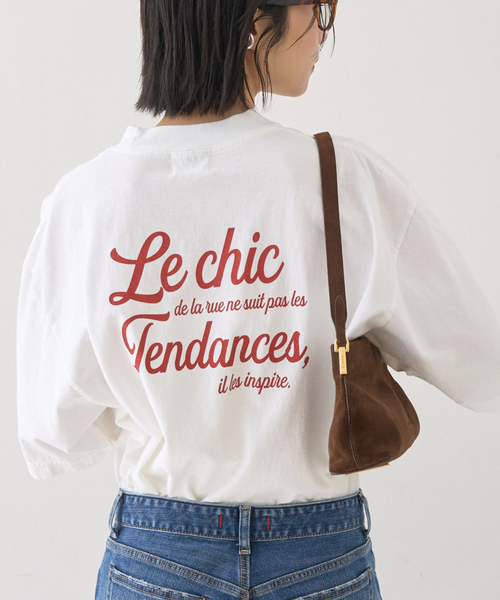 Rouge vif Anna(ルージュヴィフアンナ)の「ピグメントロゴBIG Tシャツ(Tシャツ/カットソー・レディース・クリーム/ホワイト・フリー)」の2枚目の写真