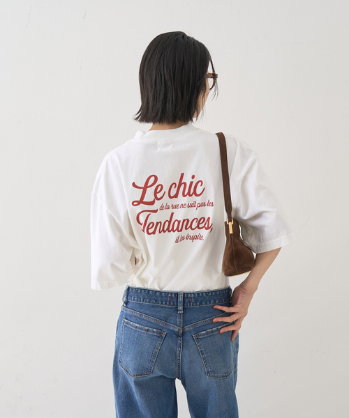 Rouge vif Anna(ルージュヴィフアンナ)の「ピグメントロゴBIG Tシャツ(Tシャツ/カットソー・レディース・クリーム/ホワイト・フリー)」の4枚目の写真