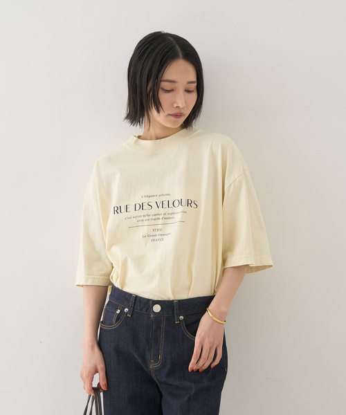 Rouge vif Anna(ルージュヴィフアンナ)の「ピグメントロゴBIG Tシャツ(Tシャツ/カットソー・レディース・クリーム/ホワイト・フリー)」の7枚目の写真