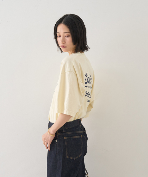 Rouge vif Anna(ルージュヴィフアンナ)の「ピグメントロゴBIG Tシャツ(Tシャツ/カットソー・レディース・クリーム/ホワイト・フリー)」の10枚目の写真