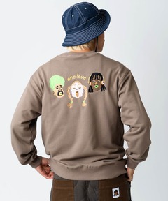 10.3oz one love 刺繍スウェットシャツ