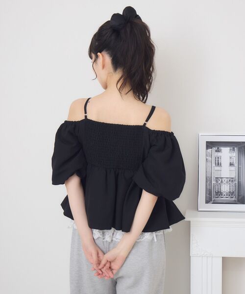 ems excite（エムズエキサイト）の「オフショルバルーンBL（シャツ/ブラウス・レディース・ホワイト/ブラック/ナチュラル・FREE）」の12枚目の写真
