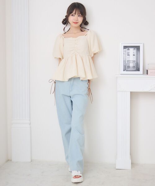 ems excite（エムズエキサイト）の「オフショルバルーンBL（シャツ/ブラウス・レディース・ホワイト/ブラック/ナチュラル・FREE）」の22枚目の写真