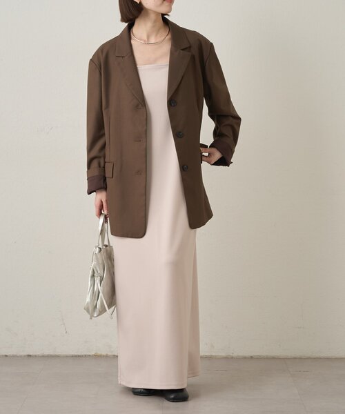 Omekashi(オメカシ)の「パワショルテーラードジャケット(テーラードジャケット・レディース・ネイビー/ボルドー/グレー/ブラウン/キャメル・38/36)」の18枚目の写真