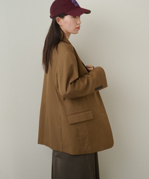 Omekashi(オメカシ)の「パワショルテーラードジャケット(テーラードジャケット・レディース・ネイビー/ボルドー/グレー/ブラウン/キャメル・38/36)」の14枚目の写真