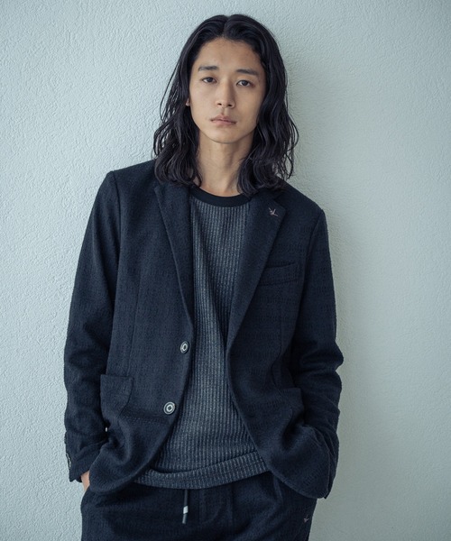 RATTLE TRAP(ラトルトラップ)の「【1PIU1UGUALE3別注】ブラックジャガードジャケット(テーラードジャケット・メンズ・ブラック・LL/L/M)」の5枚目の写真