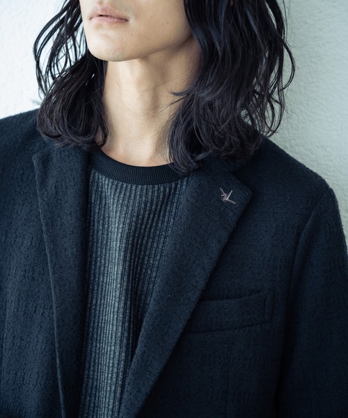 RATTLE TRAP(ラトルトラップ)の「【1PIU1UGUALE3別注】ブラックジャガードジャケット(テーラードジャケット・メンズ・ブラック・LL/L/M)」の6枚目の写真