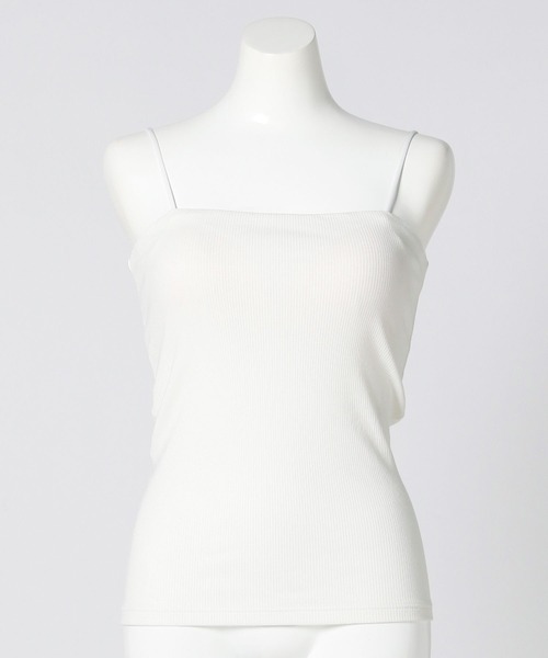 bijorie(ビジュリィ)の「【bijorie】ベストボディブラ リブベアキャミソール / カップ付きキャミソール / NEW BASIC 25SS(キャミソール・レディース・ネイビー/ブラック/オフホワイト・MEDIUM/LG/LARGE)」の5枚目の写真