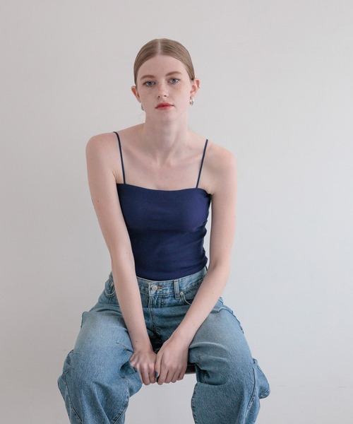 bijorie(ビジュリィ)の「【bijorie】ベストボディブラ リブベアキャミソール / カップ付きキャミソール / NEW BASIC 25SS(キャミソール・レディース・ネイビー/ブラック/オフホワイト・MEDIUM/LG/LARGE)」の19枚目の写真