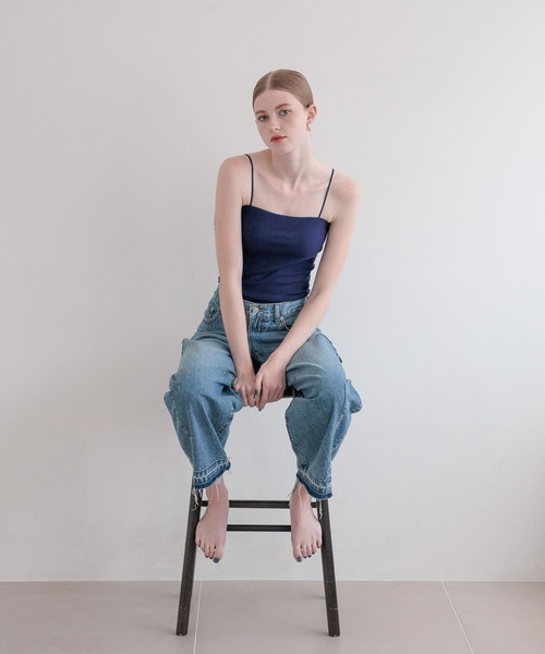 bijorie(ビジュリィ)の「【bijorie】ベストボディブラ リブベアキャミソール / カップ付きキャミソール / NEW BASIC 25SS(キャミソール・レディース・ネイビー/ブラック/オフホワイト・MEDIUM/LG/LARGE)」の20枚目の写真