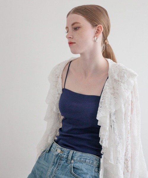 bijorie(ビジュリィ)の「【bijorie】ベストボディブラ リブベアキャミソール / カップ付きキャミソール / NEW BASIC 25SS(キャミソール・レディース・ネイビー/ブラック/オフホワイト・MEDIUM/LG/LARGE)」の11枚目の写真