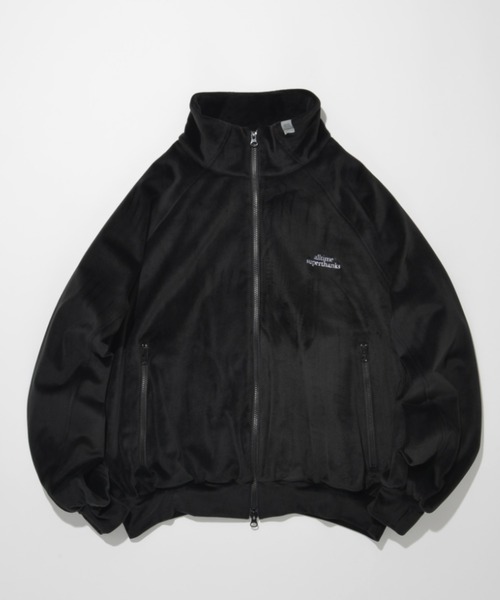 SUPERTHANKS（スーパーサンクス）の「ベロアコンビネーションブルゾンVelour Panel Stand-collar Blouson（ブルゾン・メンズ・ブラウン/ブラック×グレー/ブラック×ブラック・L/M/S）」の2枚目の写真