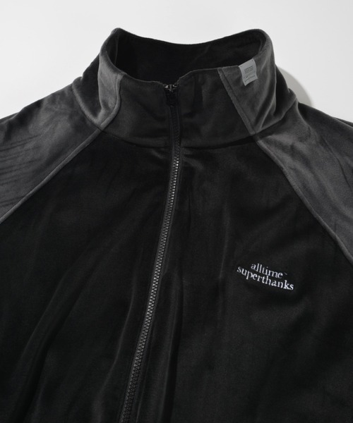 SUPERTHANKS（スーパーサンクス）の「ベロアコンビネーションブルゾンVelour Panel Stand-collar Blouson（ブルゾン・メンズ・ブラウン/ブラック×グレー/ブラック×ブラック・L/M/S）」の21枚目の写真