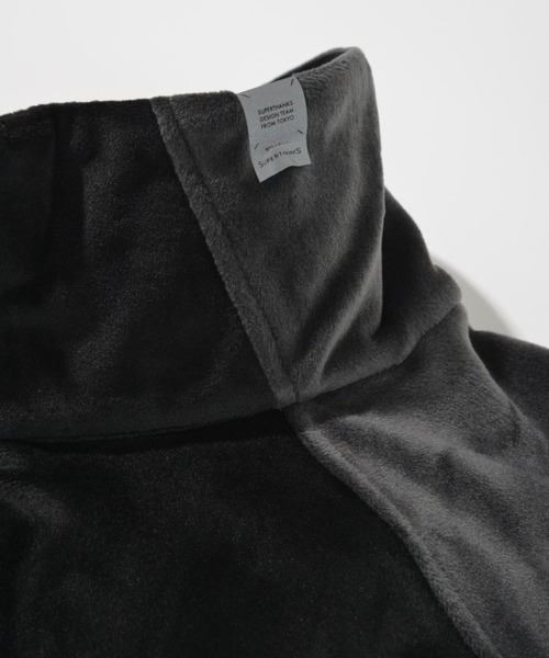 SUPERTHANKS（スーパーサンクス）の「ベロアコンビネーションブルゾンVelour Panel Stand-collar Blouson（ブルゾン・メンズ・ブラウン/ブラック×グレー/ブラック×ブラック・L/M/S）」の20枚目の写真