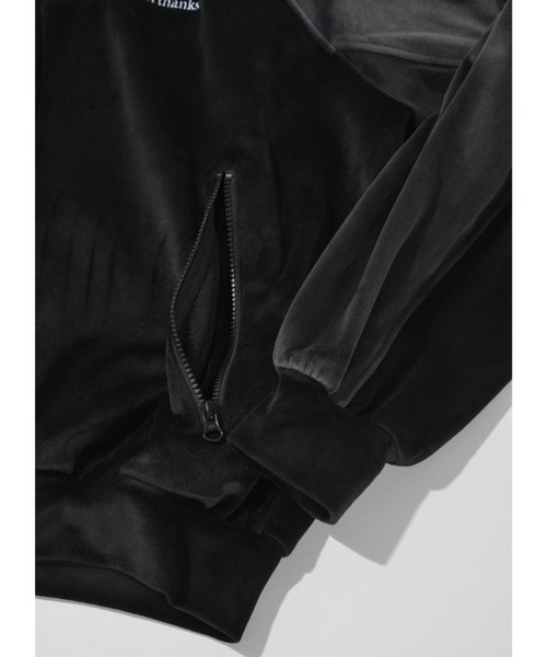SUPERTHANKS（スーパーサンクス）の「ベロアコンビネーションブルゾンVelour Panel Stand-collar Blouson（ブルゾン・メンズ・ブラウン/ブラック×グレー/ブラック×ブラック・L/M/S）」の16枚目の写真