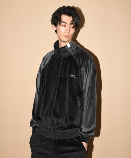 SUPERTHANKS（スーパーサンクス）の「ベロアコンビネーションブルゾンVelour Panel Stand-collar Blouson（ブルゾン・メンズ・ブラウン/ブラック×グレー/ブラック×ブラック・L/M/S）」の14枚目の写真