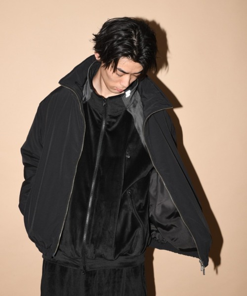 SUPERTHANKS（スーパーサンクス）の「ベロアコンビネーションブルゾンVelour Panel Stand-collar Blouson（ブルゾン・メンズ・ブラウン/ブラック×グレー/ブラック×ブラック・L/M/S）」の11枚目の写真