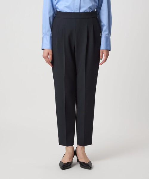 green label relaxing（グリーンレーベルリラクシング）の「［size SHORT/TALLあり］ダブルクロス テーパード パンツ ウォッシャブル ストレッチ（スラックス・レディース・ベージュ/ネイビー/ブラック/グレー・38/36/34/SHORT/46/44/42/40/TALL）」の22枚目の写真