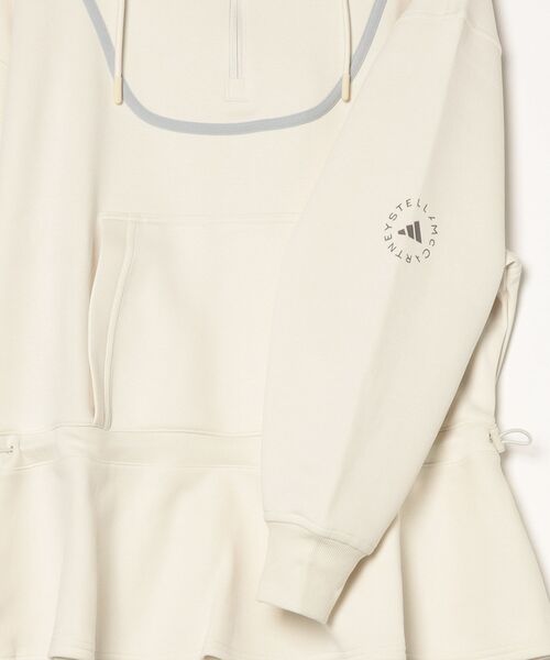 adidas by Stella McCartney（アディダスバイステラマッカートニー）の「adidas By Stella McCartney ペプラム フーディー / ハーフジップ / アディダス adidas（パーカー・レディース・ベージュ/ブラウン・LARGE/MEDIUM/SMALL/X-LARGE）」の11枚目の写真