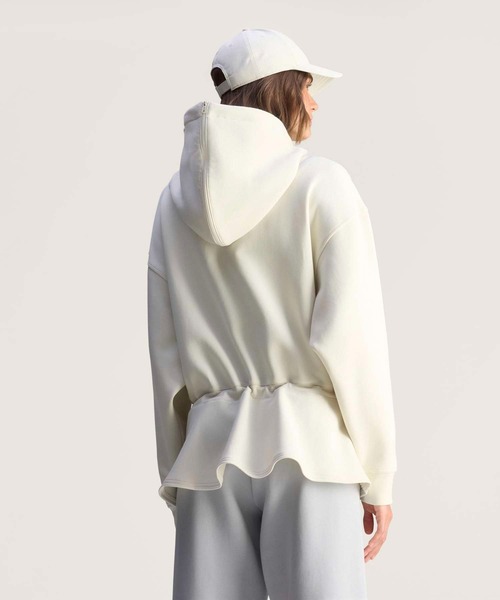 adidas by Stella McCartney（アディダスバイステラマッカートニー）の「adidas By Stella McCartney ペプラム フーディー / ハーフジップ / アディダス adidas（パーカー・レディース・ベージュ/ブラウン・LARGE/MEDIUM/SMALL/X-LARGE）」の3枚目の写真