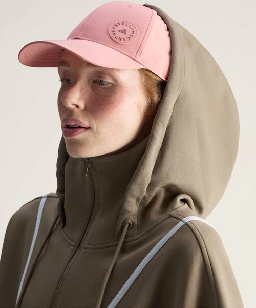 adidas by Stella McCartney（アディダスバイステラマッカートニー）の「adidas By Stella McCartney ペプラム フーディー / ハーフジップ / アディダス adidas（パーカー・レディース・ベージュ/ブラウン・LARGE/MEDIUM/SMALL/X-LARGE）」の14枚目の写真