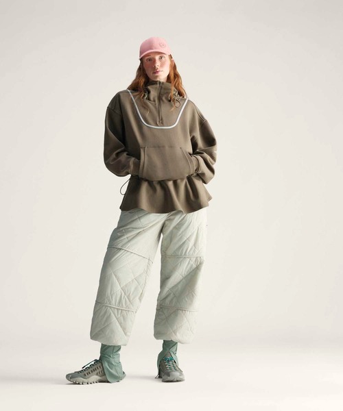 adidas by Stella McCartney（アディダスバイステラマッカートニー）の「adidas By Stella McCartney ペプラム フーディー / ハーフジップ / アディダス adidas（パーカー・レディース・ベージュ/ブラウン・LARGE/MEDIUM/SMALL/X-LARGE）」の17枚目の写真