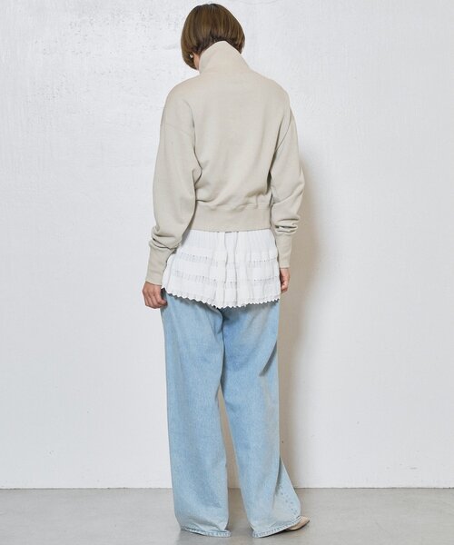 セール】ハーフジップロゴ裏毛プルオーバー（スウェット）｜Whim