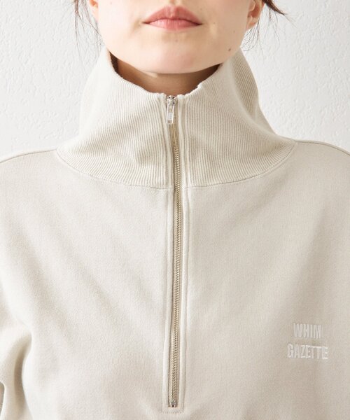 セール】ハーフジップロゴ裏毛プルオーバー（スウェット）｜Whim